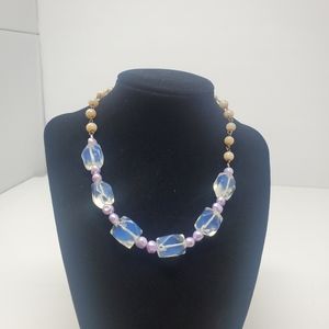 Keren multi bead chunky choker necklace 15" Great condition